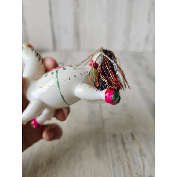 Vintage carlini horse pinata AS IS Italian glass Italy ornament string tree - Picture 4 of 9